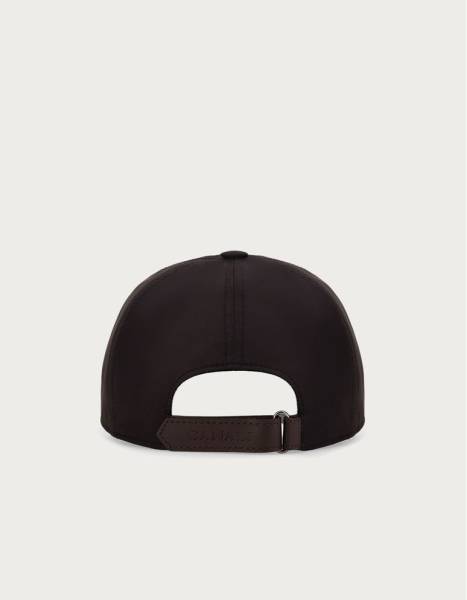 Black nylon baseball cap