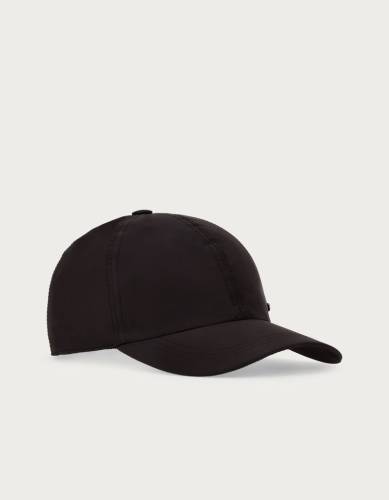 Black nylon baseball cap