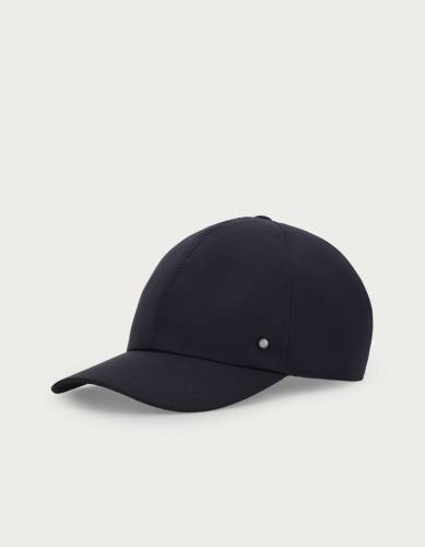 Black nylon baseball cap