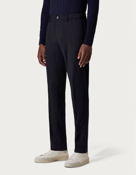 Blue trousers with darts in Impeccabile wool