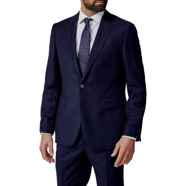 CANALI NAVY FLAT WEAVE SUIT