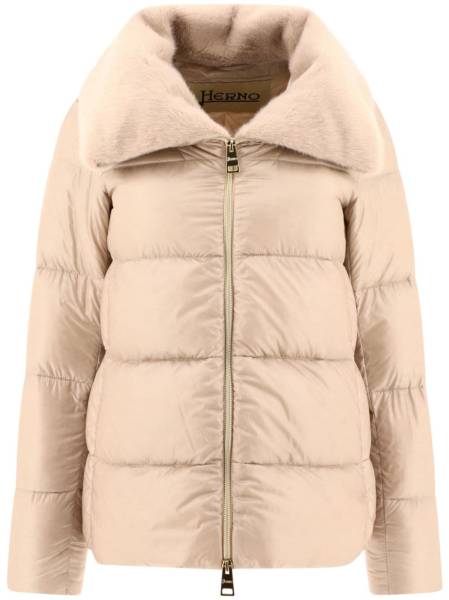 Herno Faux-Fur Collar Quilted Jacket