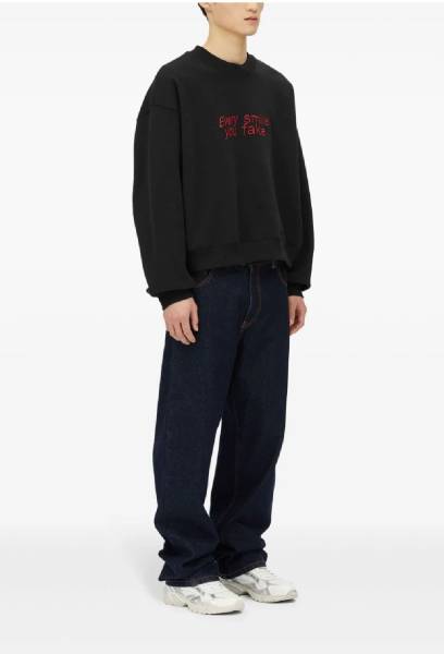 MSGM Jersey Sweatshirt with Embroidery