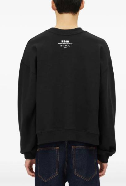MSGM Jersey Sweatshirt with Embroidery