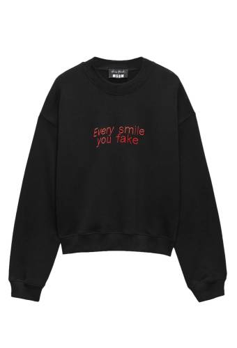 MSGM Jersey Sweatshirt with Embroidery