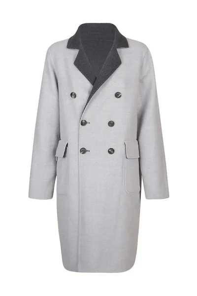 DOUBLE-BREASTED WOOL COAT