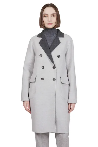 DOUBLE-BREASTED WOOL COAT