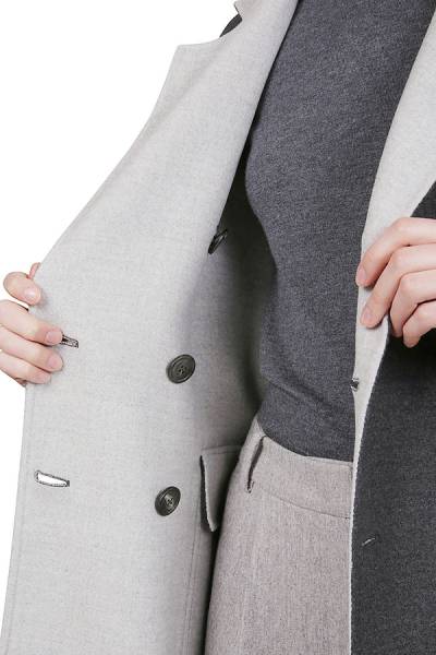 DOUBLE-BREASTED WOOL COAT