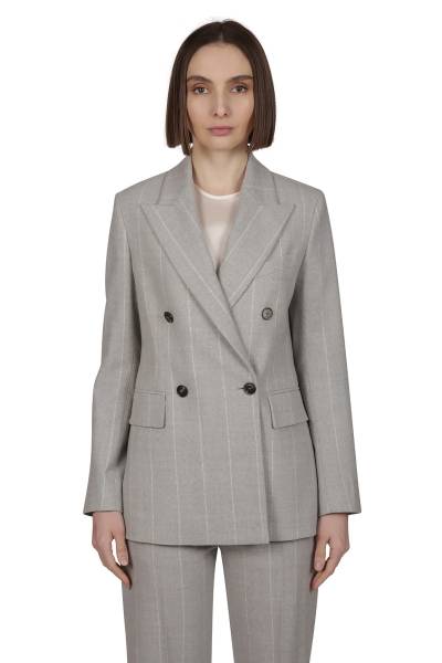 Double -breasted jacket wool elastam bar