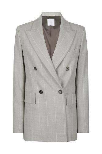 Double -breasted jacket wool elastam bar