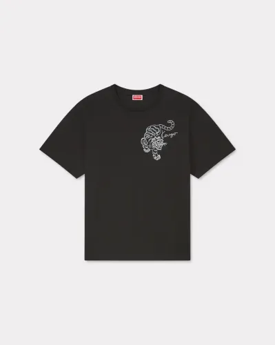 kenzo Star Tiger Embroidered Oversized T-Shirt