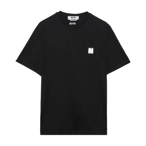 MSGM Logo-Appliqué Cotton T-Shirt