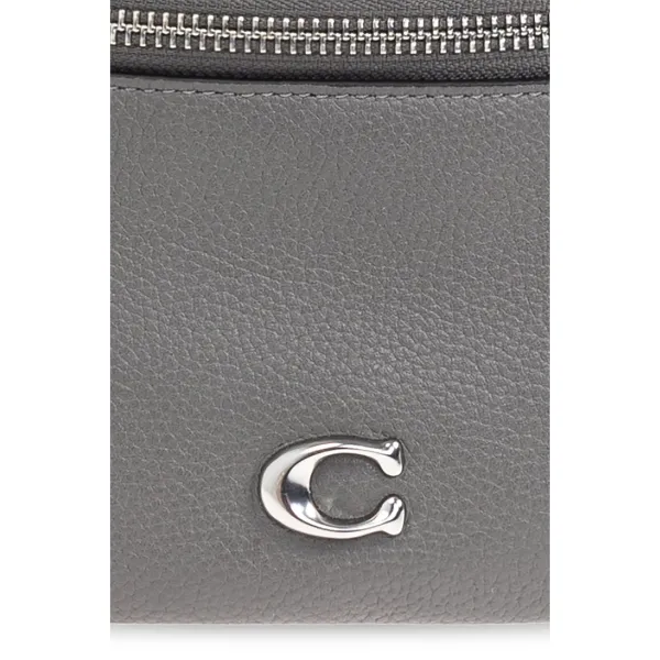 Coach Logo-Plaque Leather Belt Bag