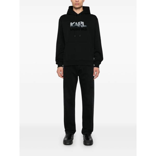 Karl Lagerfeld Flocked Logo Hoodie