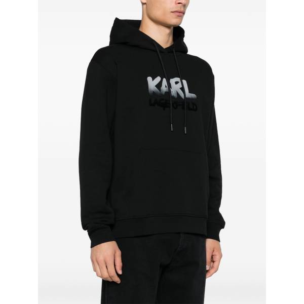 Karl Lagerfeld Flocked Logo Hoodie