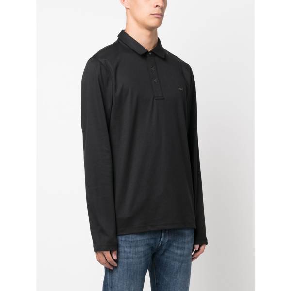 Michael Kors Long-Sleeve Cotton Polo Shirt