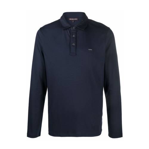 Michael Kors Long-Sleeve Cotton Polo Shirt