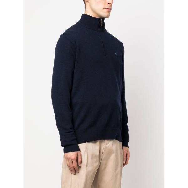 Polo Ralph Lauren Logo-Embroidered Half-Zip Sweater