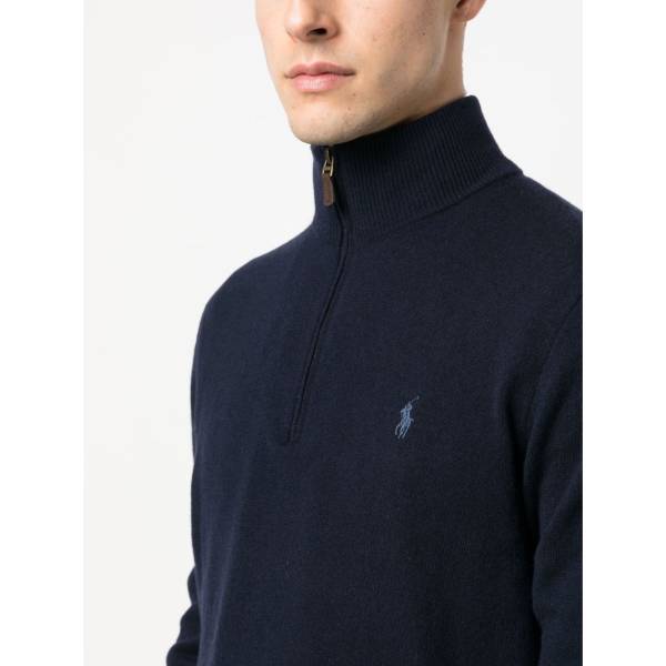 Polo Ralph Lauren Logo-Embroidered Half-Zip Sweater