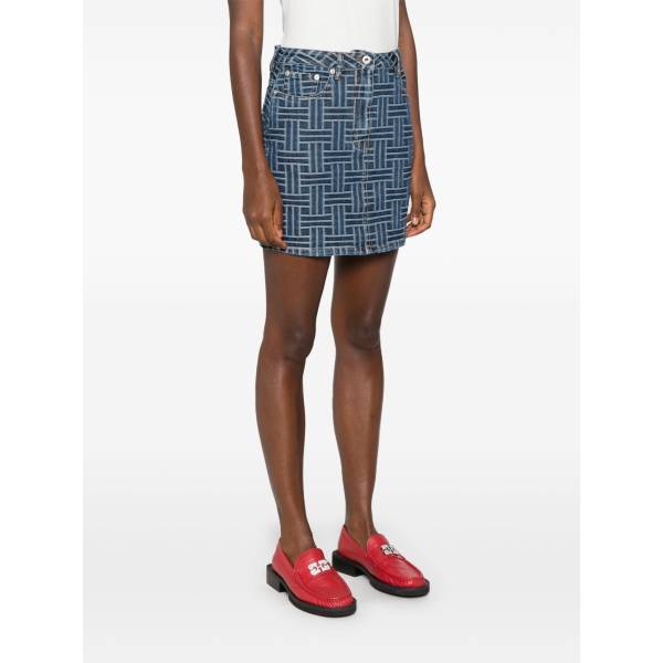  KENZO Weave Mini Skirt