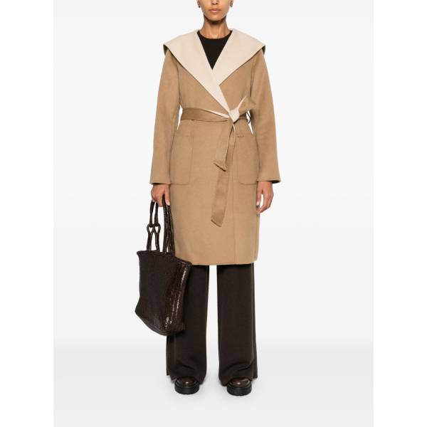 Michael Kors Two-Tone Hooded Coat