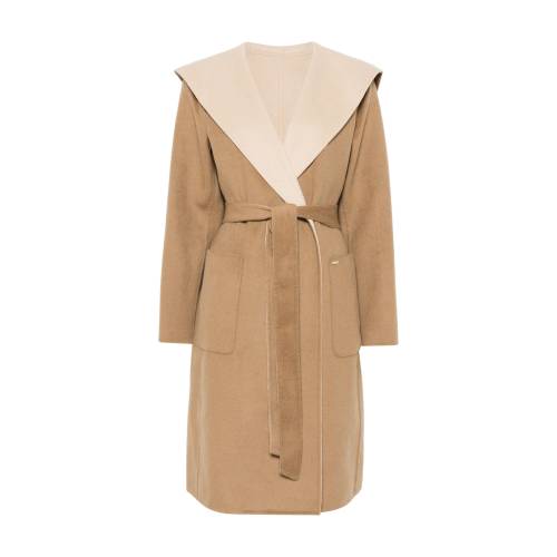 Michael Kors Two-Tone Hooded Coat