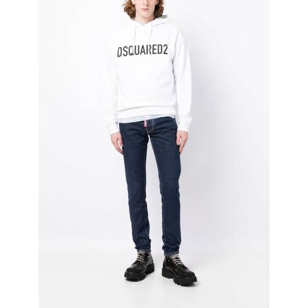 DSQUARED2 Logo-Print Cotton Hoodie