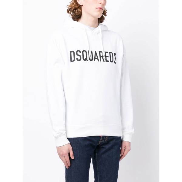 DSQUARED2 Logo-Print Cotton Hoodie