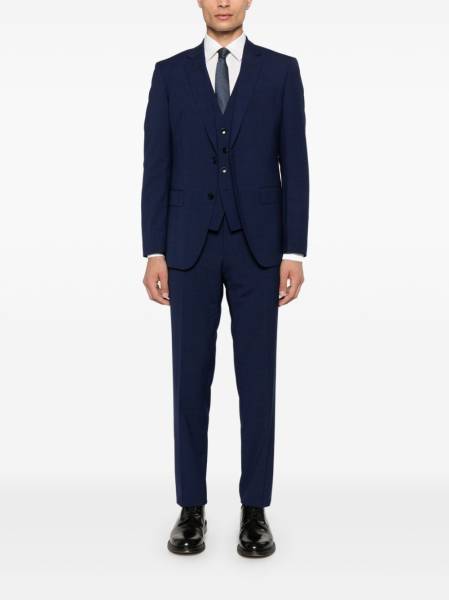 Boss Plaid-Check Three-Piece Suit