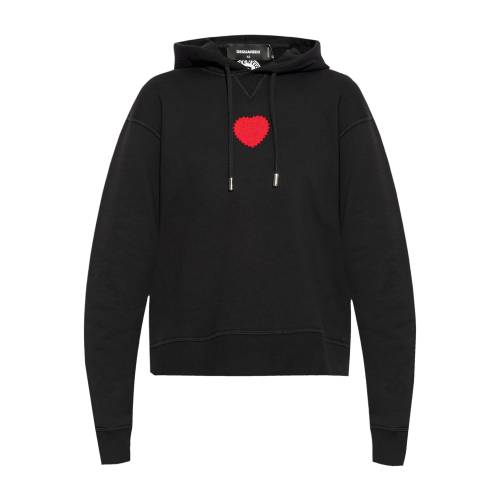 DSQUARED2 Heart-Patch Cotton Hoodie