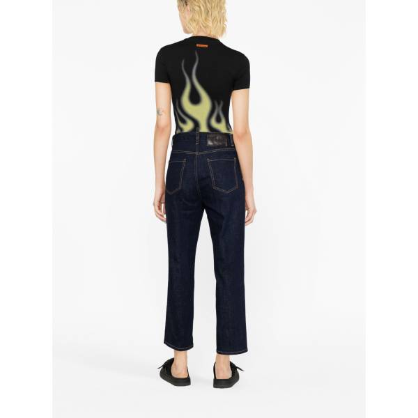 DSQUARED2 Logo-Patch Straight-Leg Jeans