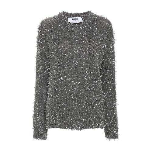 MSGM Metallic-Threading Sweater