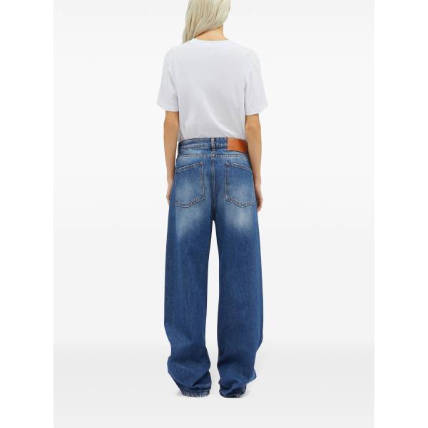 MSGM Logo-Appliqué Wide-Leg Jeans