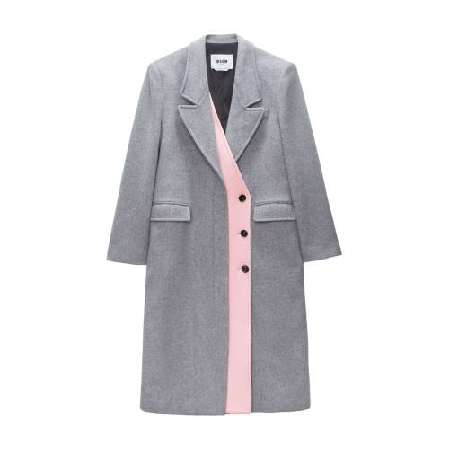 MSGM Panelled Double-Breasted Coat