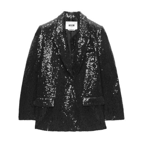 MSGM Sequin-Embellished Single-Breasted Blazer