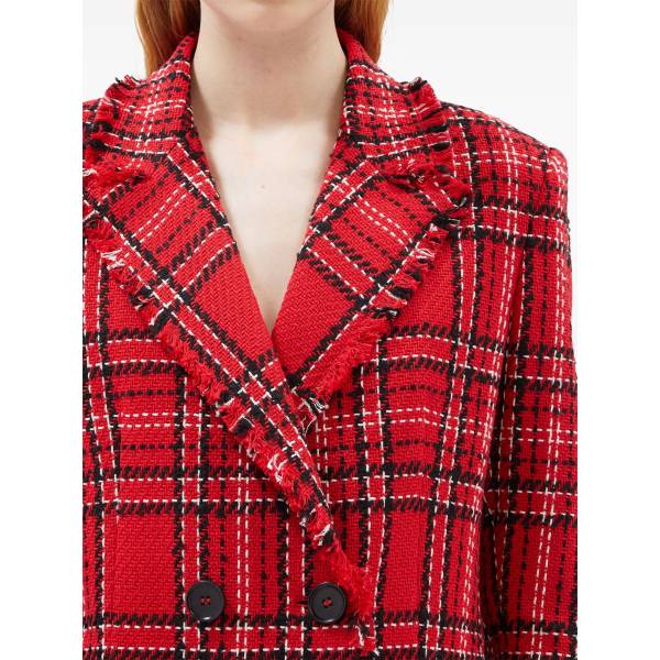 MSGM Check Double-Breasted Blazer