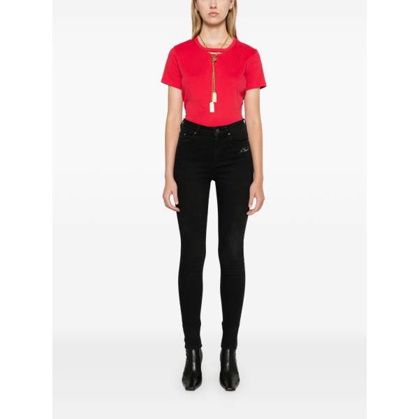 Karl Lagerfeld Crystal-Logo Skinny Jeans