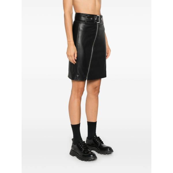 Karl Lagerfeld Faux-Leather Biker Skirt