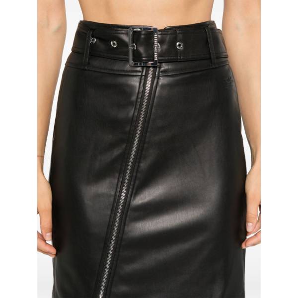 Karl Lagerfeld Faux-Leather Biker Skirt