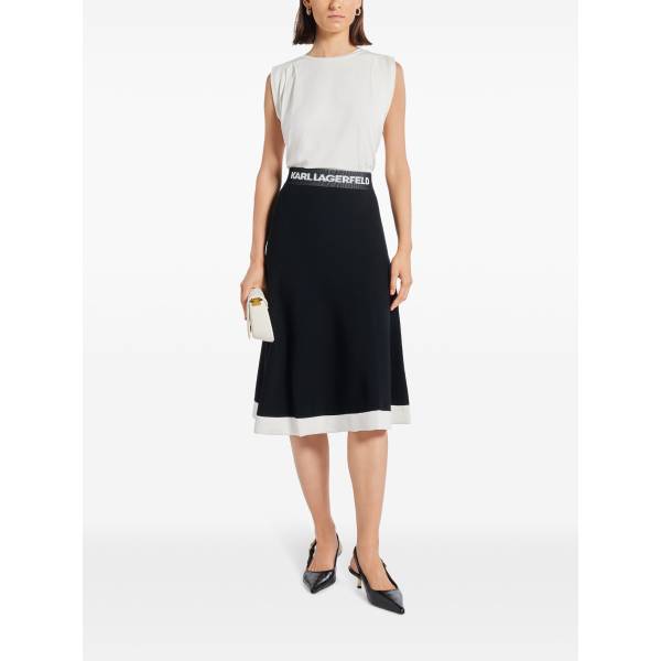 Karl Lagerfeld Flared Knit Skirt