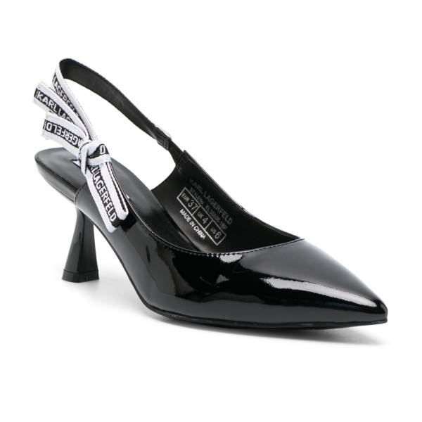 Karl Lagerfeld 75mm Logo-Strap Leather Pumps