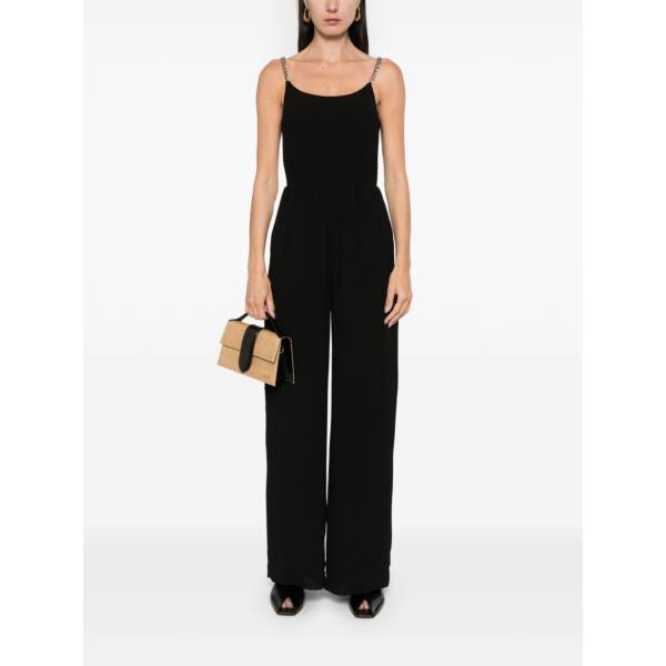 Michael Kors Smocked Chain-Detail Jumpsuit