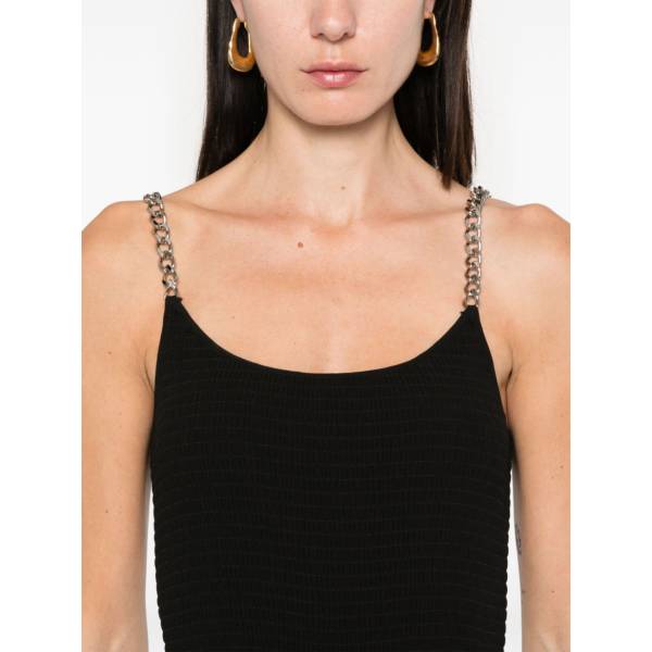 Michael Kors Smocked Chain-Detail Jumpsuit