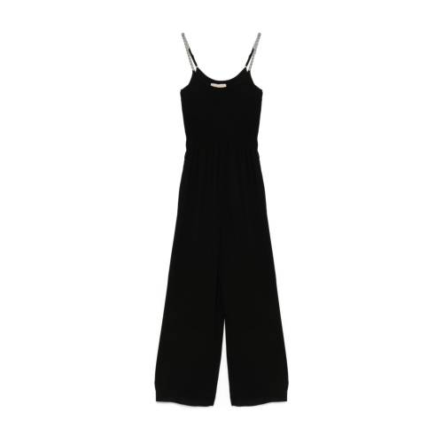 Michael Kors Smocked Chain-Detail Jumpsuit