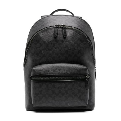 Coach Charter Logo-Print Leather Backpack