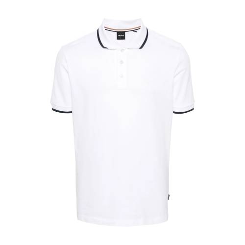 Boss Logo-Rubberised Cotton Polo Shirt