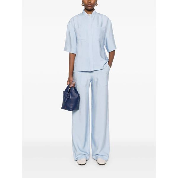 BOSS Wide-Leg Twill Trousers