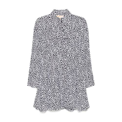 Michael Kors Printed Pleated Shirt Dress