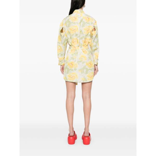 KENZO Peonies Kimono Sleeve Shirt Dress